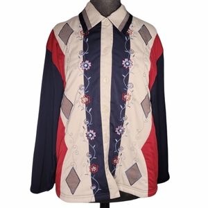 Quilted style button down jacket